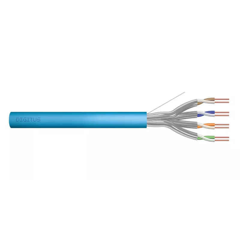 DIGITUS Cat.6A, U/FTP, Dca, AWG 23/1, LSOH, 50m, sinine paigalduskaabel