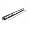Patch Panel DeLOCK 19-tolline D-Type 16 porti 1U must mudel 67058