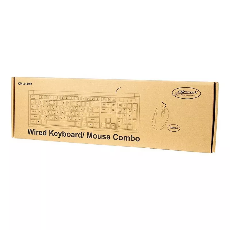 Klaviatuur Inter-Tech KM-3149R hiirega Kodu USB QWERTY
