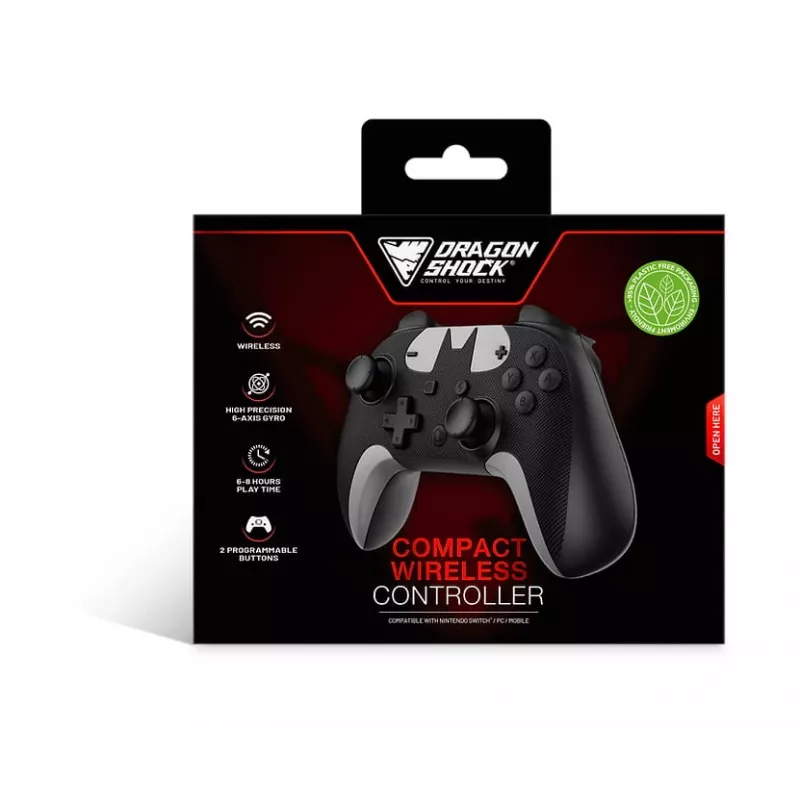 DragonShock PopTop Compact, Gamepad, Nintendo Switch, Schaltfläche Zurück, D-Pad, Home button, Reset-Taste, Kabellos, Bluetooth, USB Typ-C