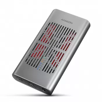 Väline korpus AXAGON EEM2-20GD USB-C 20 Gbps kahe M.2 NVMe SSD jaoks koos riistvaralise kloonimisega
