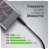 Väline korpus AXAGON EEM2-20GD USB-C 20 Gbps kahe M.2 NVMe SSD jaoks koos riistvaralise kloonimisega