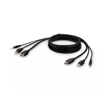 KVM-kaabel Belkin F1DN1CCBL — HDMI-USB A/B koos heli, USB-klaviatuuri/hiireportidega, 3 m