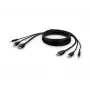 KVM-kaabel Belkin F1DN1CCBL — HDMI-USB A/B koos heli, USB-klaviatuuri/hiireportidega, 3 m