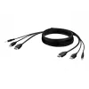 KVM-kaabel Belkin F1DN1CCBL — HDMI-USB A/B koos heli, USB-klaviatuuri/hiireportidega, 3 m
