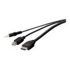 KVM-kaabel Belkin F1DN1CCBL — HDMI-USB A/B koos heli, USB-klaviatuuri/hiireportidega, 3 m