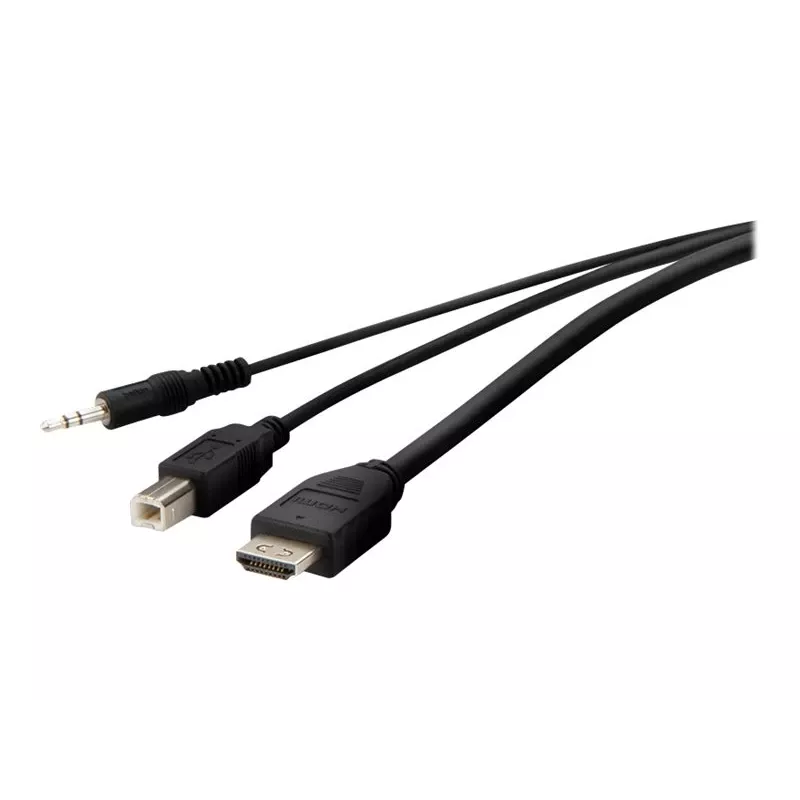 KVM-kaabel Belkin F1DN1CCBL — HDMI-USB A/B koos heli, USB-klaviatuuri/hiireportidega, 3 m