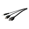KVM-kaabel Belkin F1DN1CCBL — HDMI-USB A/B koos heli, USB-klaviatuuri/hiireportidega, 3 m