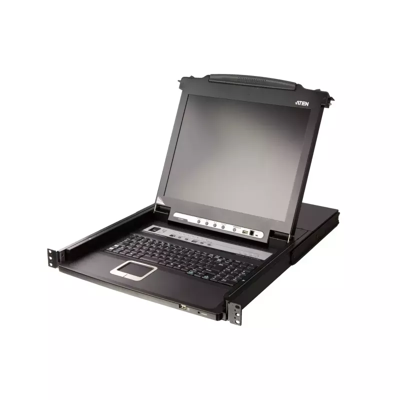ATEN 8-pordine 17-tolline LCD KVM-lüliti (USB - PS/2 VGA) USB-välisseadme pordiga