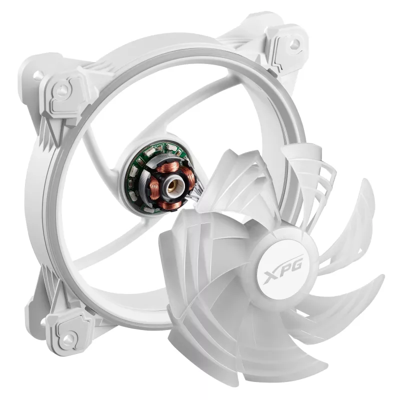 XPG HURRICANE 120 ARGB PWM Valge, Ventilaator, 12 cm, 600 p/min, 2000 p/min, Valge