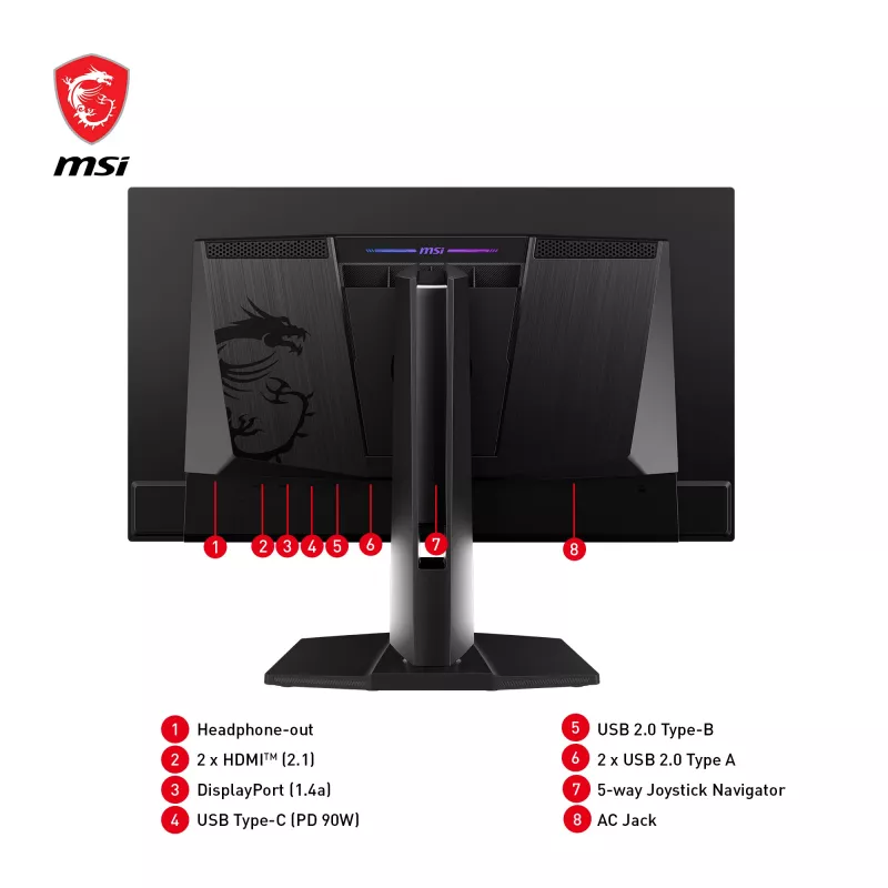 MSI MPG 271QRXDE QD-OLED arvutikuvar 67,3 cm (26,5 tolli) 2560 x 1440 pikslit Wide Quad HD Must