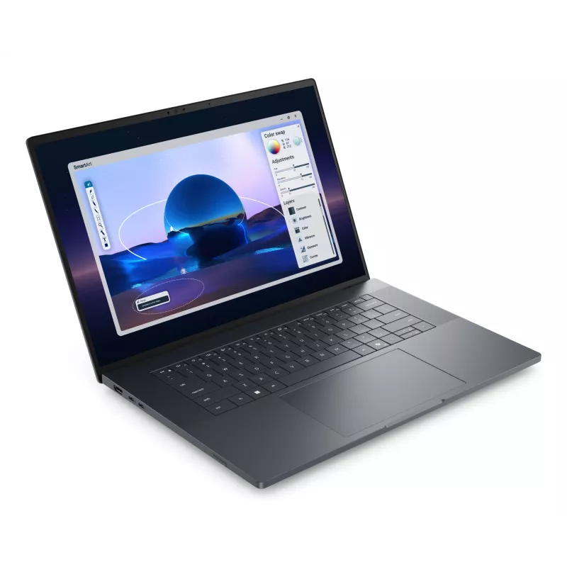 DELL Pro Max 16 Premium MA16250 Intel Core Ultra 7 265H Mobiilne tööjaam 40,6 cm (16 inch) Full HD+ 32 GB LPDDR5x-SDRAM 1 TB SSD NVIDIA RTX PRO 1000 Mustwell Wi-Fi 7 (802.11be) Windows 11 Pro Saksa Must
