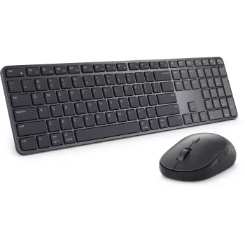 DELL Pro 7 õhuke KM726 klaviatuur, hiir komplektis, kodu/kontor, RF traadita + Bluetooth, QWERTZ, saksa, must