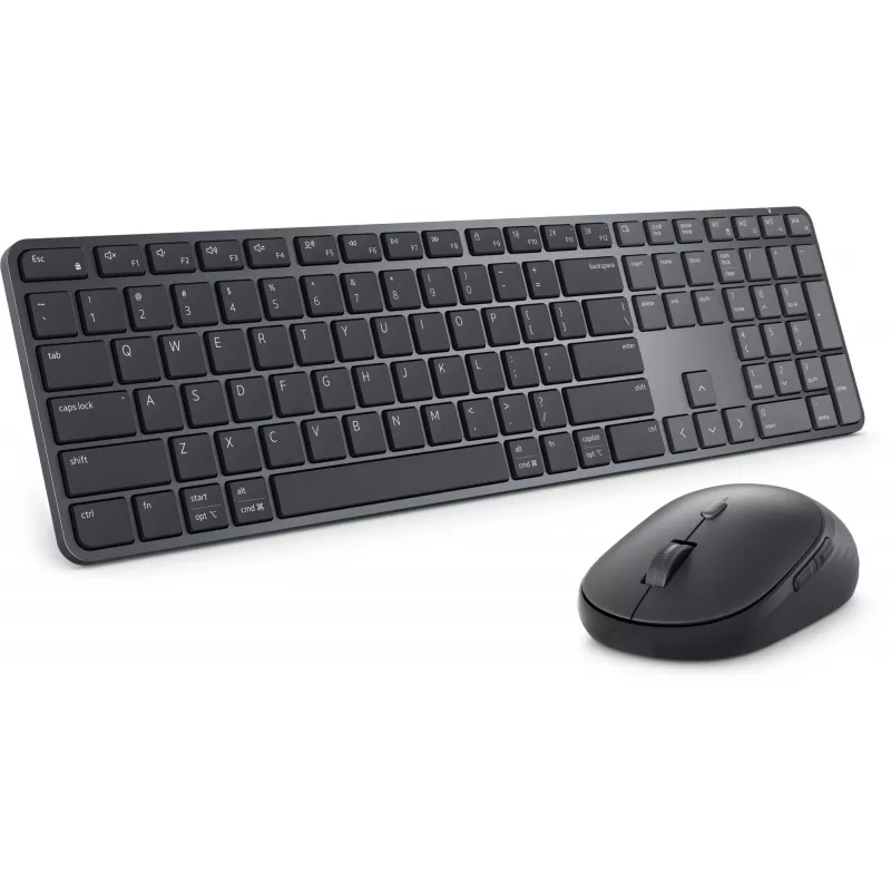 DELL Pro 7 õhuke KM726 klaviatuur, hiir komplektis, kodu/kontor, RF traadita + Bluetooth, QWERTZ, saksa, must