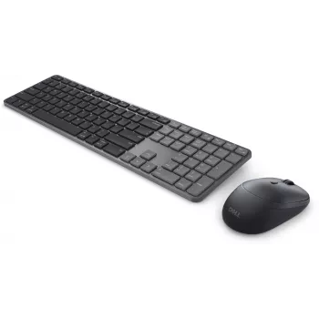 DELL Pro 7 õhuke KM726 klaviatuur, hiir komplektis, kodu/kontor, RF traadita + Bluetooth, QWERTZ, saksa, must