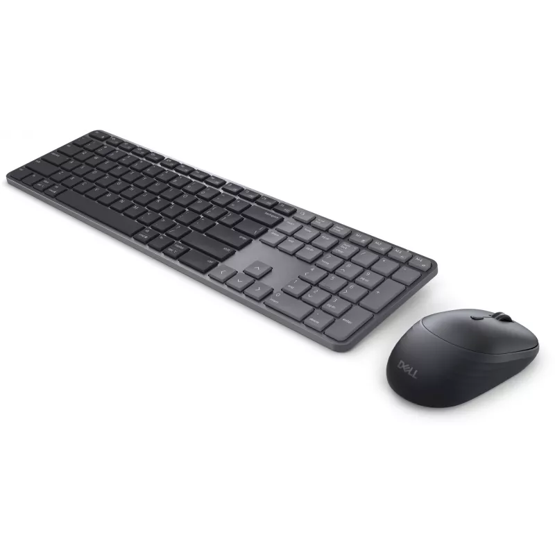 DELL Pro 7 õhuke KM726 klaviatuur, hiir komplektis, kodu/kontor, RF traadita + Bluetooth, QWERTZ, saksa, must