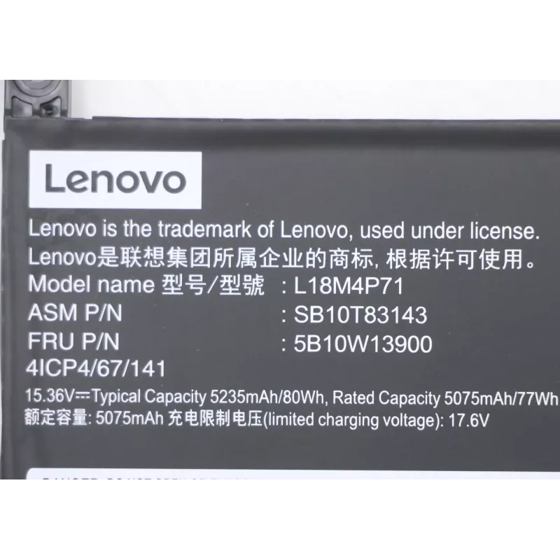 Lenovo 5B10W13900 sülearvuti varuosa Aku