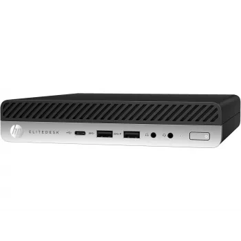 T1A HP EliteDesk 800 G5 Renoveeritud Intel® Core™ i5 i5-9500 8 GB DDR4-SDRAM 256 GB SSD Windows 11 Pro Mini-arvuti Must, Hõbedane