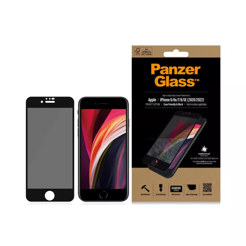 PanzerGlass ® Privaatsusekraani kaitse iPhone SE (2020/2022) | 8 | 7 | 6 | 6s | Servast servani