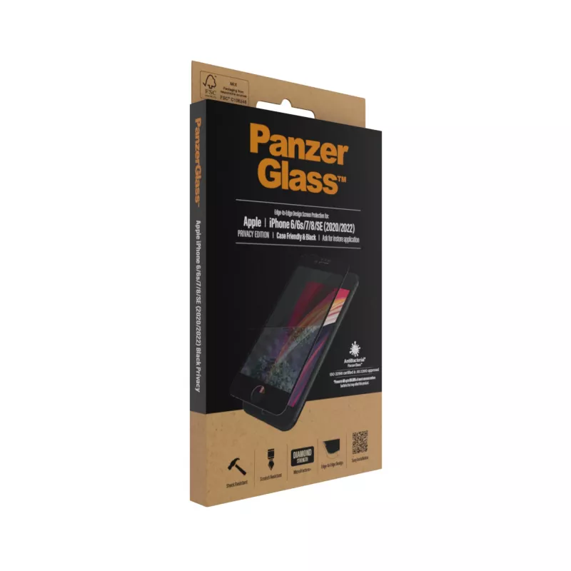PanzerGlass ® Privaatsusekraani kaitse iPhone SE (2020/2022) | 8 | 7 | 6 | 6s | Servast servani