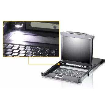 ATEN CL5708N riiulikonsool 48,3 cm (19 tolli) Must 1U