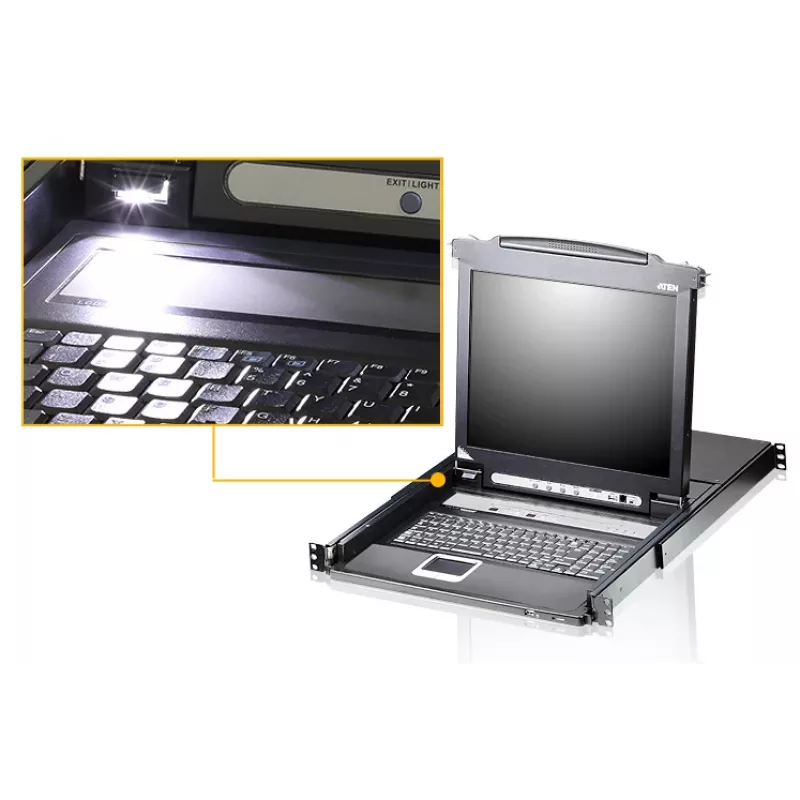 ATEN CL5708N raamikonsool 48,3 cm (19 tolli) Must 1U