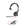 HP Poly Mustwire 3310 Microsoft Teams sertifitseeritud peakomplekt +USB-C/A adapter TAA