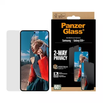 PanzerGlass ® 2-suunaline privaatsusekraani kaitse Samsung Galaxy S26+ | Ultra-Wide Fit koos EasyAligneriga