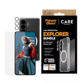 Ekraanikaitse PanzerGlass CARE 3-in-1 Samsung Galaxy S (2026) jaoks – PanzerGlass