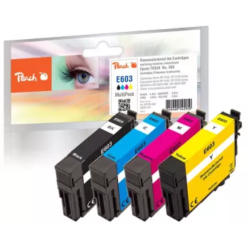 Peach PI200-868 tindikassett 4 tk Ühilduv Standardmaht Must, Tsüaan, magenta, Kollane