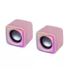 Mars Gaming MSCUBEP Pink Compact RGB Gaming Speakers 8W DSP Sound Processor