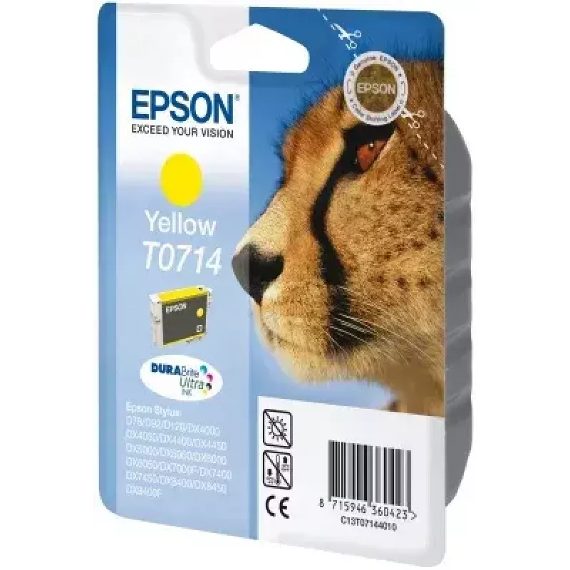 Epson Cheetah Singlepack kollane T0714 DURABrite Ultra tint
