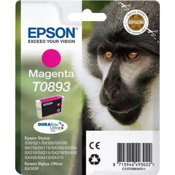 Epson Monkey Singlepack magenta T0893 DURABrite Ultra tint, magenta, pigmendipõhine tint, 3.5 ml, 1 tk