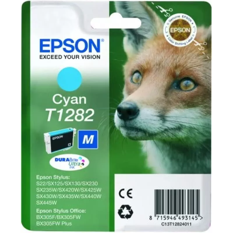 Epson Fox Singlepack tsüaan T1282 DURABrite Ultra tint, tsüaan, 1 tk