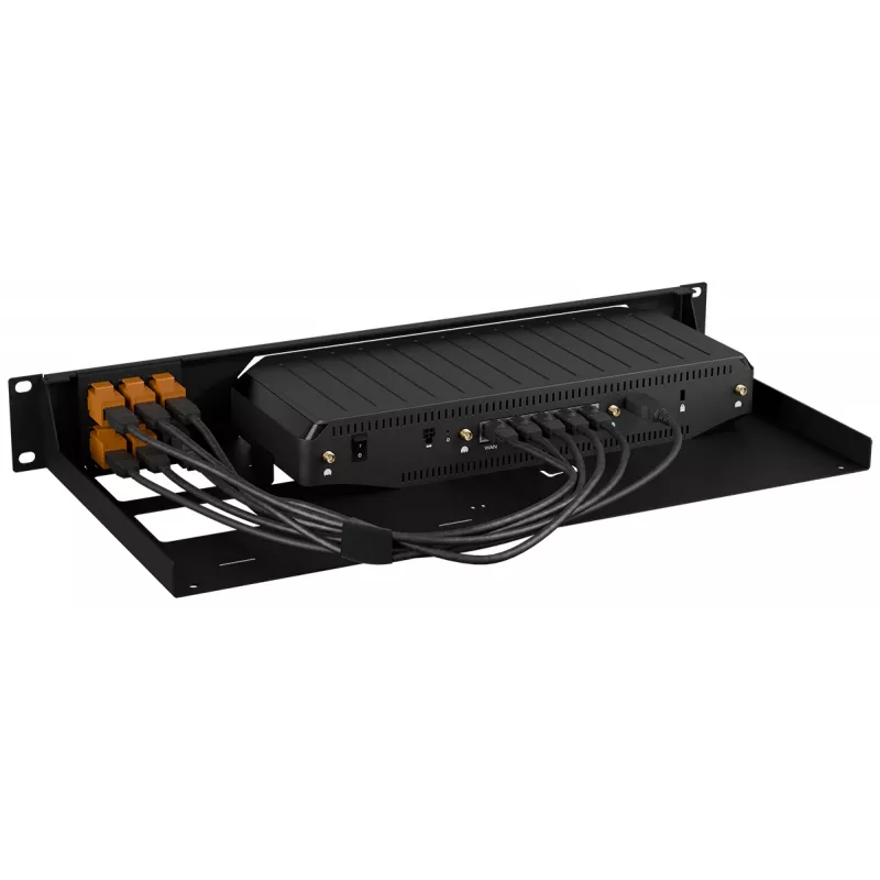 Rackmount.IT riiulikinnitusega kinnitusraam Cradlepoint E400 RM-CR-T5, metallist kinnitusklamber võrguseadmele
