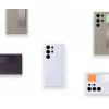Seisev haardetasku silikoonümbris Samsung Galaxy S24 Ultra jaoks – helesinine, sobib 6,8-tollisele ekraanile