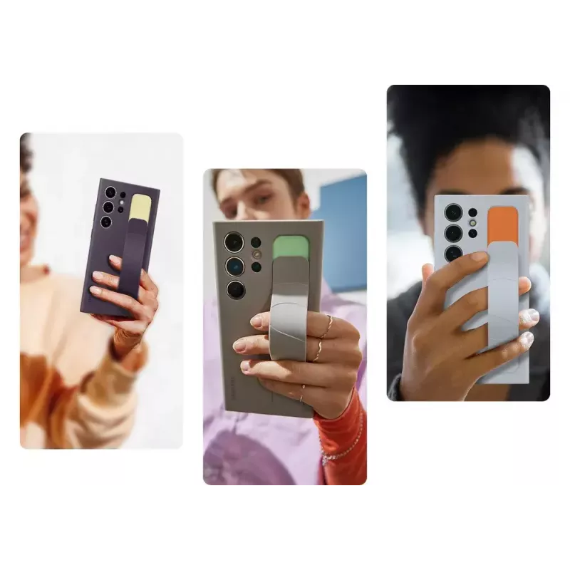 Seisev haardetasku silikoonümbris Samsung Galaxy S24 Ultra jaoks – helesinine, sobib 6,8-tollisele ekraanile