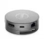 DELL Pro 7-in-1 USB-C reisihub - DA310, juhtmega, USB 3.2 Gen 2 (3.1 Gen 2) Type-C, 10,100,1000 Mbit/s, hõbedane, 3840 x 2160 pikslit, 1920 x 1080 pikslit