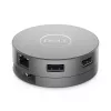 DELL Pro 7-in-1 USB-C reisihub - DA310, juhtmega, USB 3.2 Gen 2 (3.1 Gen 2) Type-C, 10,100,1000 Mbit/s, hõbedane, 3840 x 2160 pikslit, 1920 x 1080 pikslit