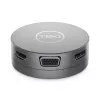 DELL Pro 7-in-1 USB-C reisihub - DA310, juhtmega, USB 3.2 Gen 2 (3.1 Gen 2) Type-C, 10,100,1000 Mbit/s, hõbedane, 3840 x 2160 pikslit, 1920 x 1080 pikslit