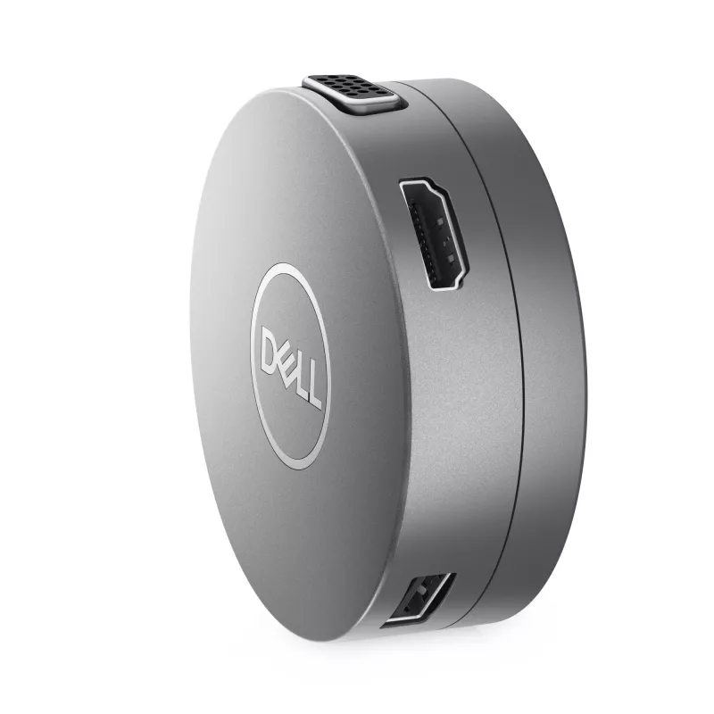 DELL Pro 7-in-1 USB-C reisihub - DA310, juhtmega, USB 3.2 Gen 2 (3.1 Gen 2) Type-C, 10,100,1000 Mbit/s, hõbedane, 3840 x 2160 pikslit, 1920 x 1080 pikslit