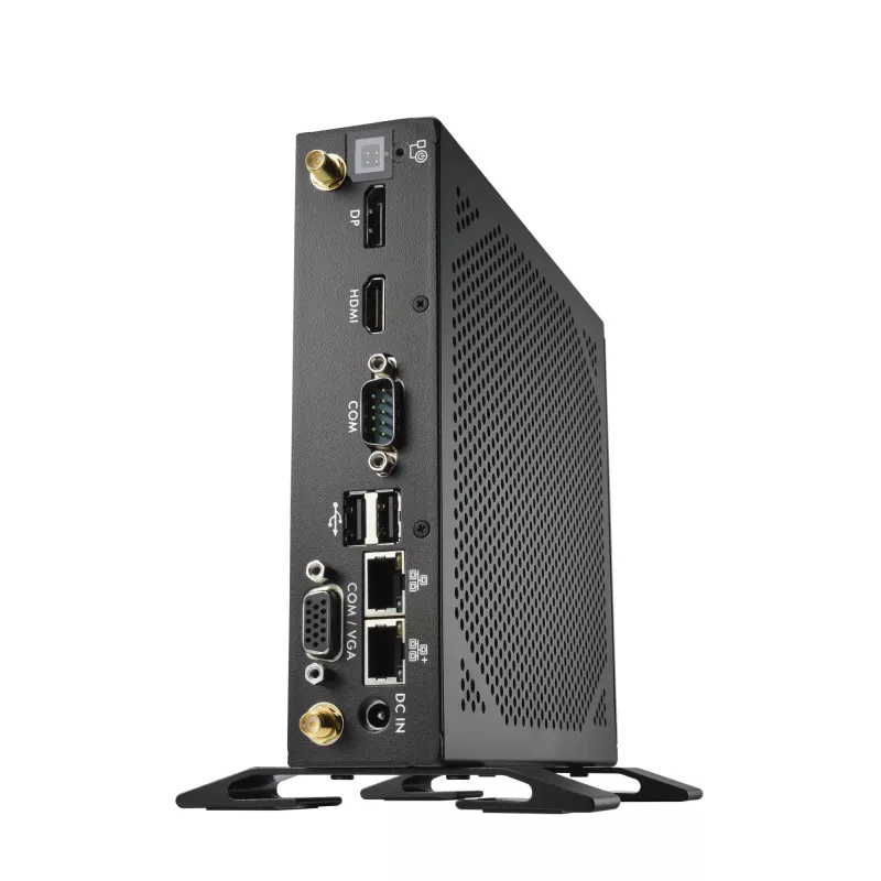 Shuttle XPC õhuke Barebone DS50U, Intel Celeron 7305, 2x LAN (1x 2.5Gbit ,1x 1Gbit), 1xCOM,1xHDMI,1xDP, 1x VGA, ventilaatorita, pidev töö 24/7