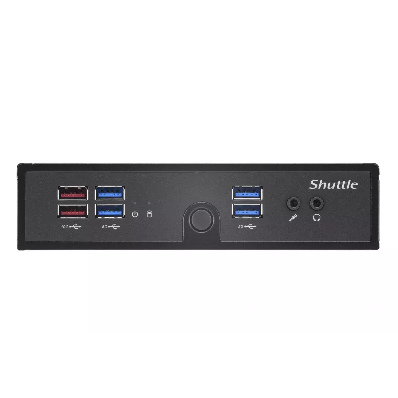 Shuttle XPC õhuke Barebone DS50U, Intel Celeron 7305, 2x LAN (1x 2.5Gbit ,1x 1Gbit), 1xCOM,1xHDMI,1xDP, 1x VGA, ventilaatorita, pidev töö 24/7