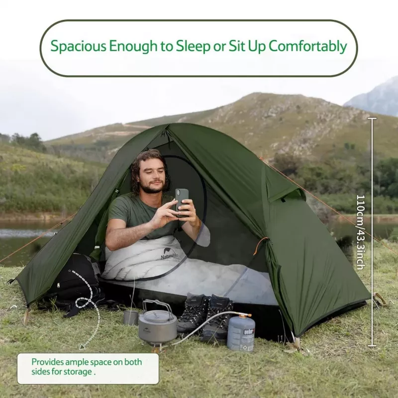 Cycling ultralight tent 1 nh18a095-d-forest roheline NATUREHIKE