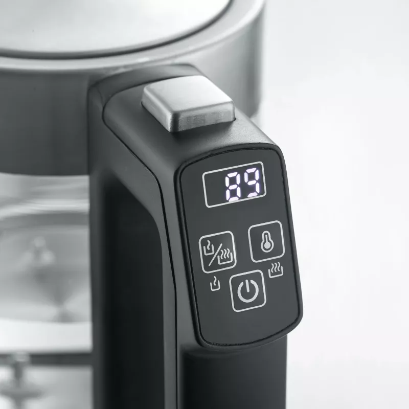 Elektriline veekeetja SEVERIN WK3458, 0,5 l, 1100 W, klaas ja roostevaba teras, 5 temperatuuriseadet, juhtmevaba