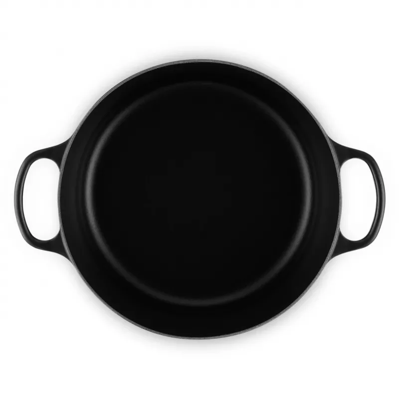 Le Creuset Signature ümmargune pott 8,1 L must 30 cm