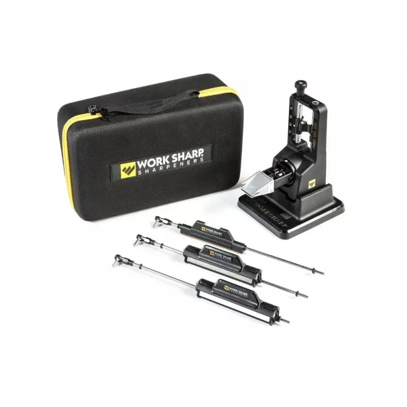 Läbitõmbeteriti Work Sharp Precision Adjust Elite 09DX066 — reguleeritav nurk, teemantkivid, nahkviimistlus, nailonkorpus