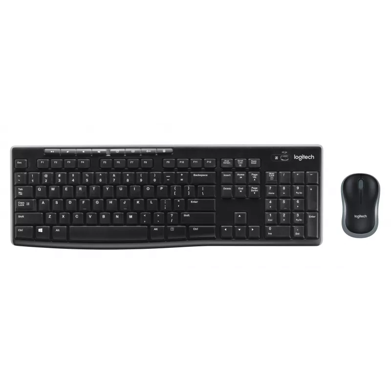 Logitech MK270 - Standardne - Juhtmevaba - RF-juhtmevaba - Must - Kaasa arvatud hiir