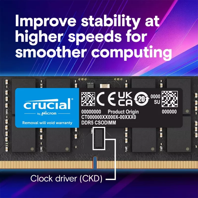 Sülearvuti mälu DDR5 CSODIMM 32 GB (1 × 32 GB) / 6400 CL52