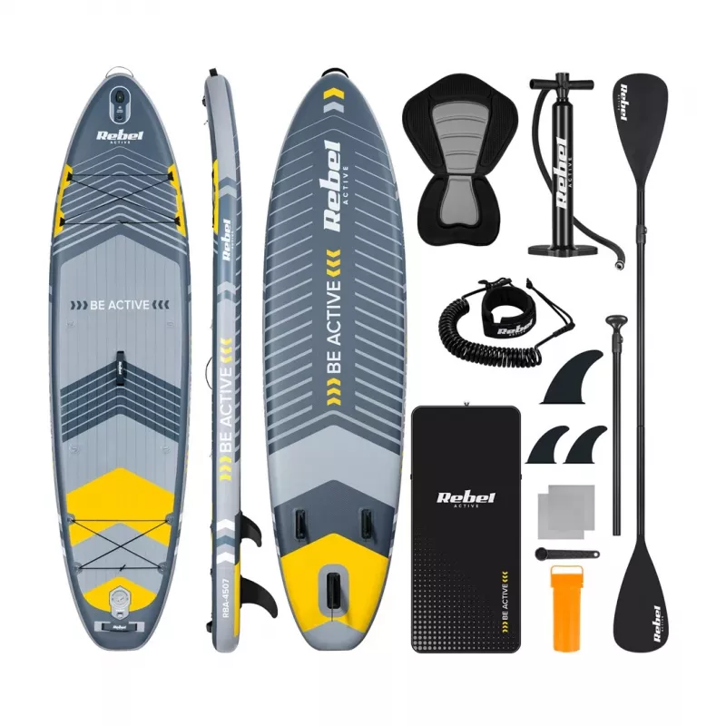 Täispuhutav SUP-laud Rebel ACTIVE 350x81x15 cm komplekt – mudel RBA-4500, igakülgne matkapurjelaud